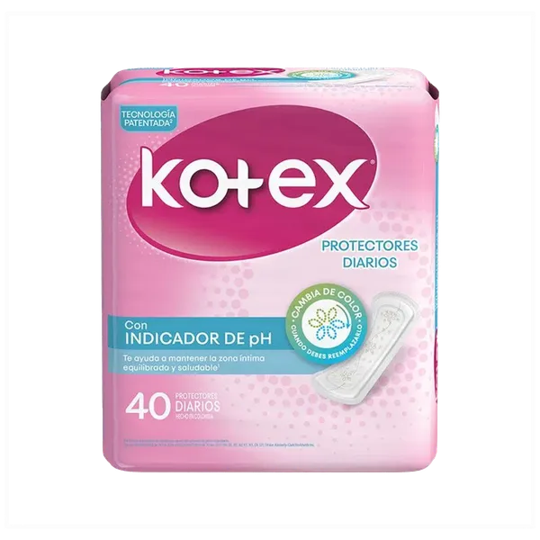 Protectores Diarios Kotex Liner Indicador de PH 40unds